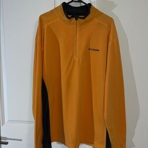 Orange Gray Columbia fleece 1/4 zipper T neck sweatshirt Tennessee Vols Colors